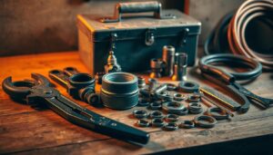 Ferramentas para conserto de chuveiro