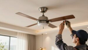 Instalação de ventilador de teto