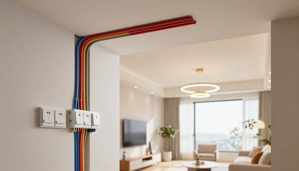 instalação elétrica aparente